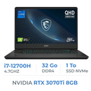 MSI Vector GP66 12UGS i7-12700H/32GB/1TB SSD/RTX3070 Ti 8GB/15.6'' 165Hz W11