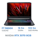 Acer Nitro 5 AN515-57-77G3 i7-11800H/16GB/512GB SSD/RTX3070 8GB/16'' 144Hz IPS