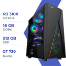 PC Gamer Techspace Ryzen 3 3100/16GB/512GB SSD/GT 730