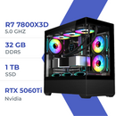 PC Gamer Techspace R7 7800X3D /1TB SSD/32GB/RTX 5060