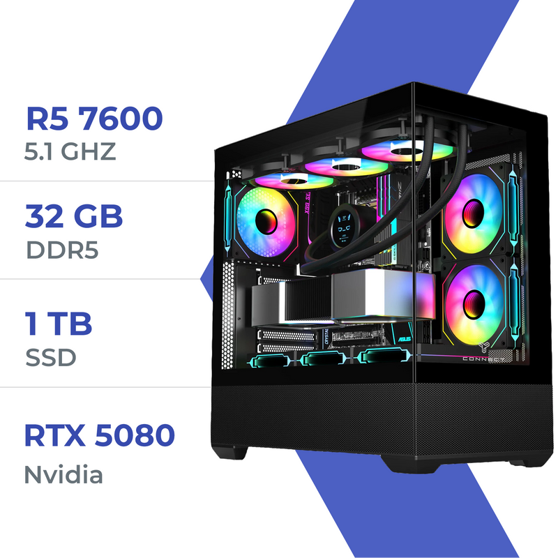 PC Gamer Techspace R5 7600/1TB SSD/32GB/RTX 5080