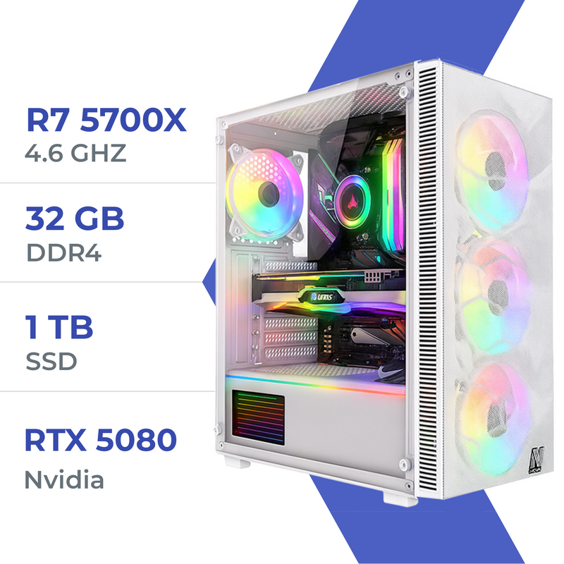 PC Gamer Techspace  R7 5700X/1TB SSD/32GB/RTX 5080