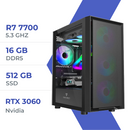 PC Gamer Techspace R7 7700/512GB SSD/16GB/RTX 3060