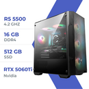 PC Gamer Techspace Ryzen 5 5500/512GB SSD/16GB/RTX 5060 Ti 8GB