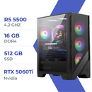 PC Gamer Techspace Ryzen 5 5500/512GB SSD/16GB/RTX 5060 Ti 16GB