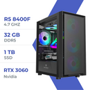 PC Gamer Techspace R5 8400F/1TB SSD/32GB/RTX 3060