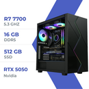 PC Gamer Techspace R7 7700/512GB SSD/16GB/RTX 5050