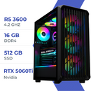 PC Gamer Techspace Ryzen 5 3600/512GB SSD/16GB/RTX 5060 Ti 8GB
