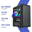 PC Gamer Techspace R5 7600X/512GB SSD/16GB/RTX 5050