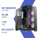 PC Gamer Techspace R5 7600X3D/1TB SSD/16GB/RTX 5070 Ti