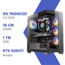 PC Gamer Techspace R5 7600X3D/1TB SSD/16GB/RTX 5060 Ti