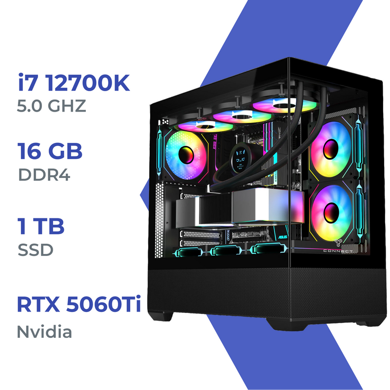 PC Gamer Techspace i7 12700K/1 TB SSD/16GB/RTX 5060 Ti 8GB