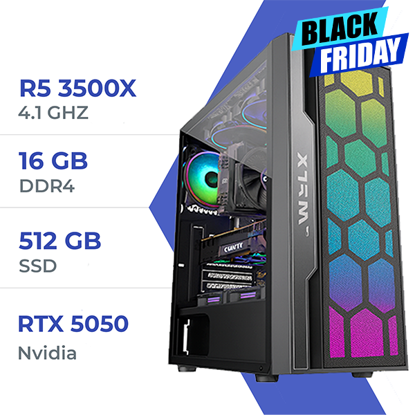 PC Gamer Techspace Ryzen 5 3500X/512GB SSD/16GB/RTX 5050 8G