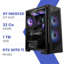 PC Gamer Techspace R7 9850X3D /1TB SSD/32GB/RTX 5070Ti
