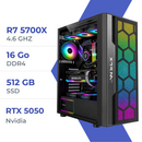 PC Gamer Techspace  R7 5700X/512GB SSD/16GB/RTX 5050