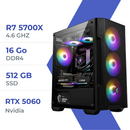 PC Gamer Techspace  R7 5700X/512GB SSD/16GB/RTX 5060