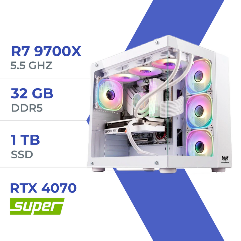 PC Gamer Techspace R7 9700X/1TB SSD/32GB/RTX 4070 SUPER