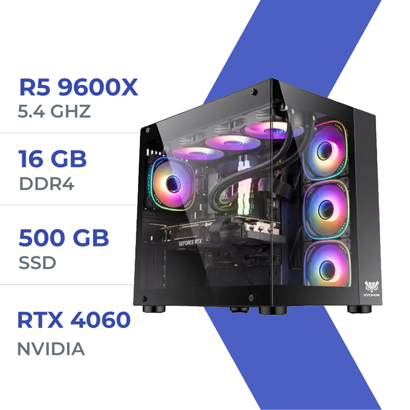 PC Gamer Techspace R5 9600X/500GB SSD/16GB/RTX 4060