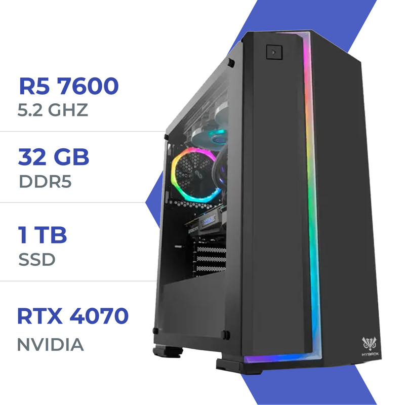 PC Gamer Techspace R5 7600/1TB SSD/32GB/RTX 4070