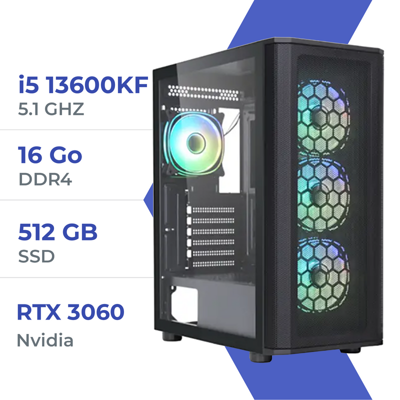 PC Gamer Techspace i5 13600KF/512GB SSD/16GB/RTX 3060