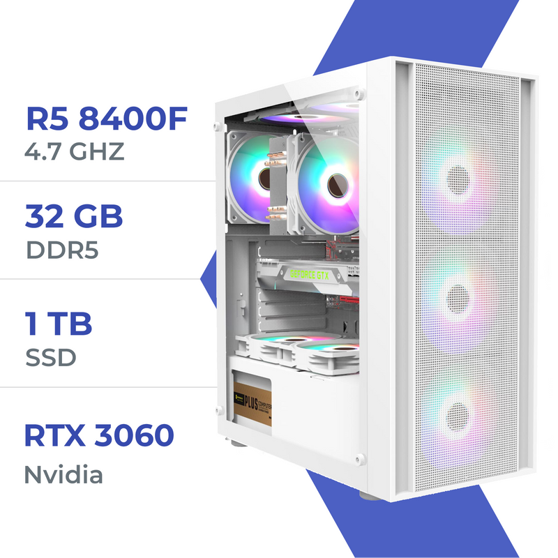 PC Gamer Techspace R5 8400F/1TB SSD/32GB/RTX 3060