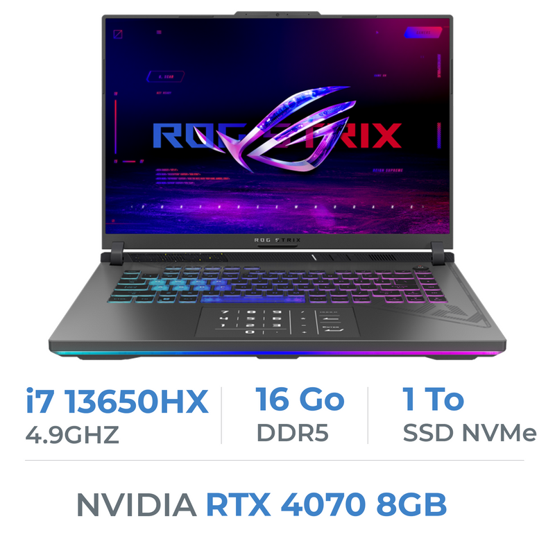 ASUS ROG STRIX G614J Intel Core i7-13650HX/16GB DDR5/1TB SSD/RTX4070 16" Prix Maroc 