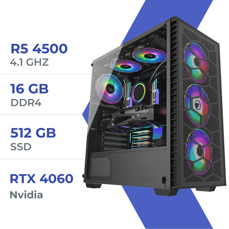 PC Gamer Techspace Ryzen 5 4500/1 TB SSD/16GB/RTX 4060