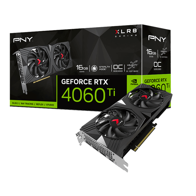 PNY GeForce RTX 4060 Ti XLR8 Gaming VERTO OC Dual Fan 16GB GDDR6 Prix Maroc