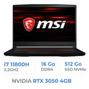 MSI GF63 11UC-1238XFR (THIN) i7-11800H/16GB/512GB SSD/RTX3050 4GB/15.6''