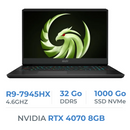 MSI ALPHA 17 C7VG AMD R9 7945HX/32GB/1TB SSD/RTX 4070 8GB/17.3'' QHD IPS 240Hz