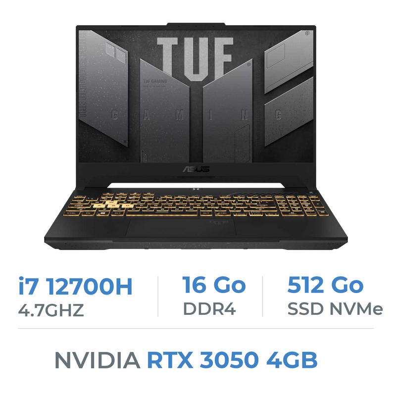 ASUS TUF F15 FX507ZC4-HN002 Intel Core i7 12700H/16GB/512GB SSD/RTX3050 4GB/15.6'' 144Hz