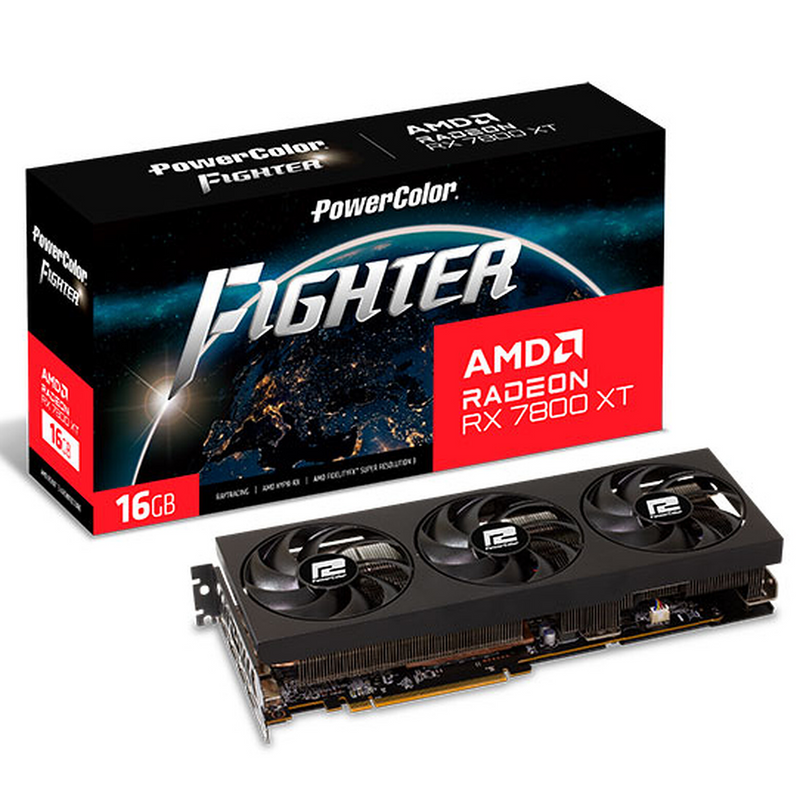 PowerColor Fighter AMD Radeon RX 7800XT 16GB GDDR6 Prix Maroc