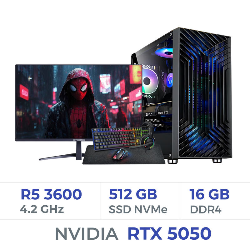 Setup Complet Techspace Ryzen 5 3600/512 GB SSD/16GB/RTX 5050