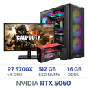 Setup Complet Techspace Ryzen 7 5700X/512 GB SSD/16GB/RTX 5060 8G