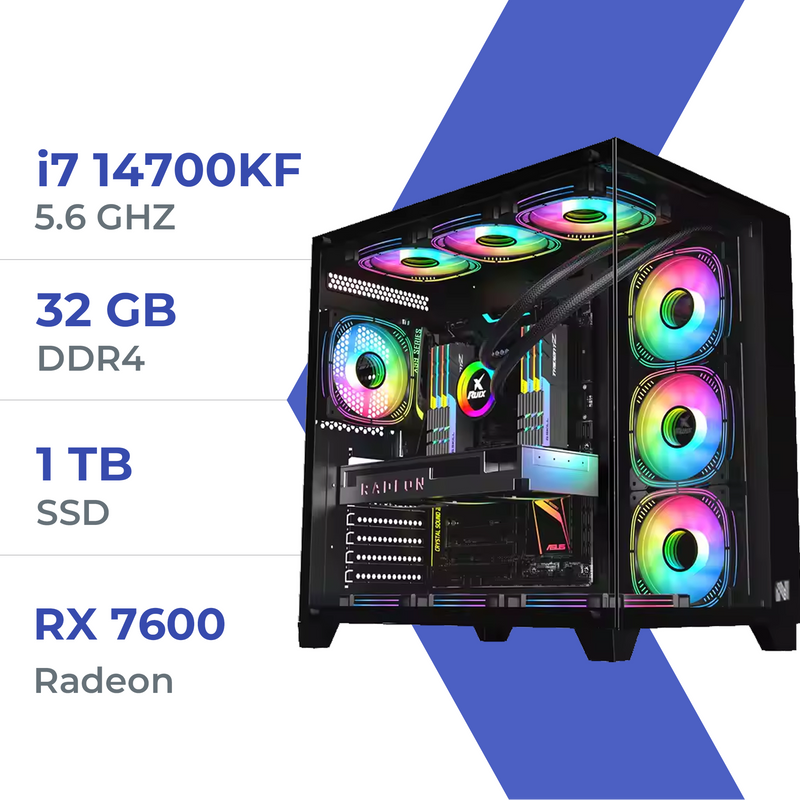 PC Gamer Techspace i7 14700KF/1TB SSD/32GB/RX 7600