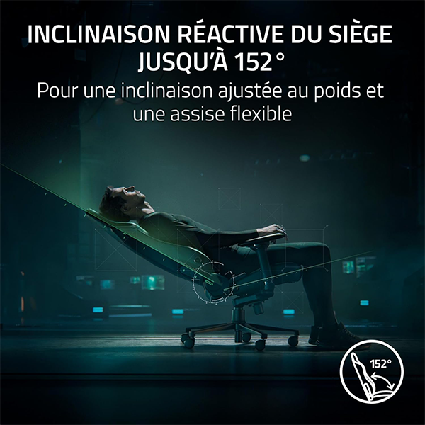 Razer Iskur V2 Noir Maroc