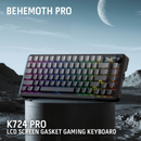Redragon Behemoth K724 SP Tri-Mode Pro LCD Wireless Mechanical Keyboard (Gardient Gray) Maroc