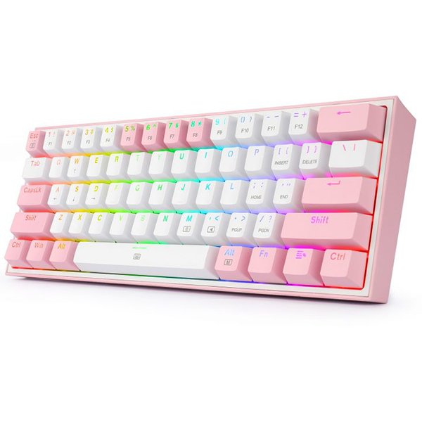 Redragon K616 Fizz Pro 60% Wireless RGB Red Switches (White/Pink) Casablanca