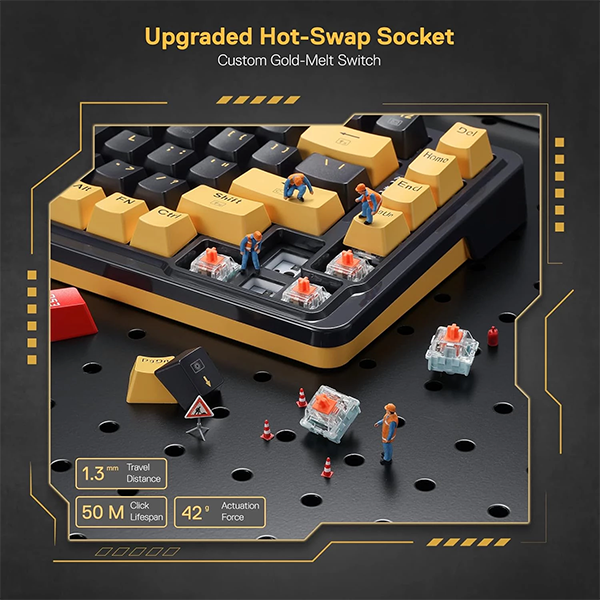 Redragon K649 78% Wired (Black/Yellow) Casablanca