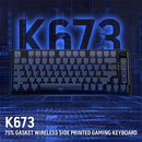 Redragon K673 PRO 75% Wireless RGB Red Switches (Concrete Jungle) Casa