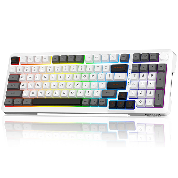 Redragon K688 Pro Wireless (White/Gray/Black) Prix Maroc