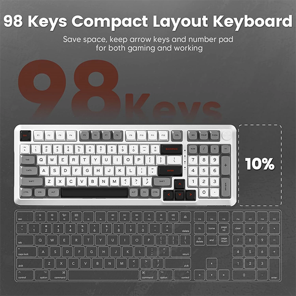 Redragon K688 Pro Wireless (White/Gray/Black) Casablanca