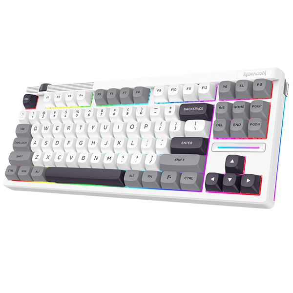 Redragon K729 OTIM Pro Wireless Mechanical Keyboard (White/Grey/Black) Maroc