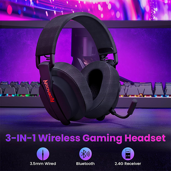 Redragon LUCE H888 Wireless Gaming Headset Casa