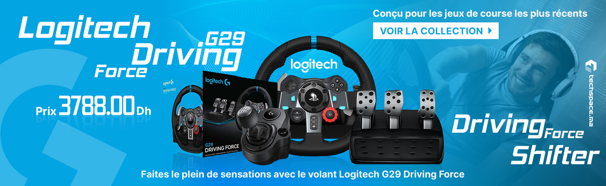 Logitech G G29 Driving Force + Driving Force Shifter - Pc gamer maroc