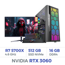 Setup Complet Techspace Ryzen 7 5700X/512 GB SSD/16GB/RTX 3060