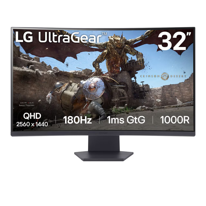 LG ULTRAGEAR 32″ 32GS60QC-B 180Hz 2K 1ms prix Maroc