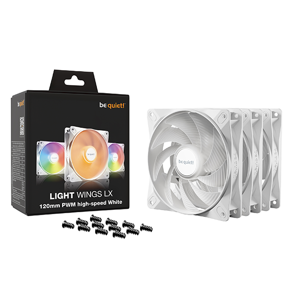 be quiet! Light Wings LX 120 mm PWM High Speed Triple Pack - White prix rabat