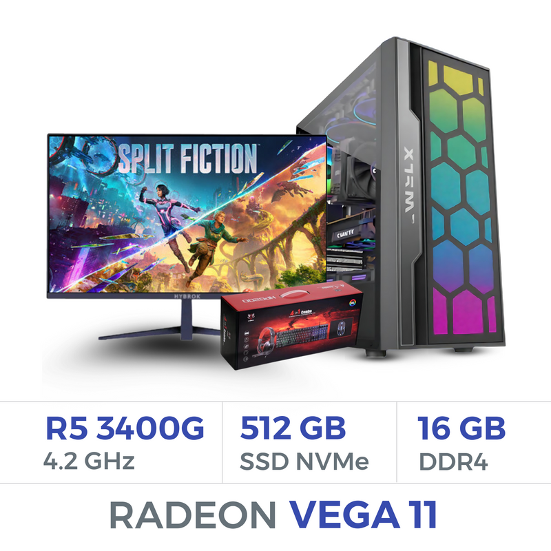 Setup Complet Techspace Ryzen 5 3400G/512 GB SSD/16GB/Radeon Vega11