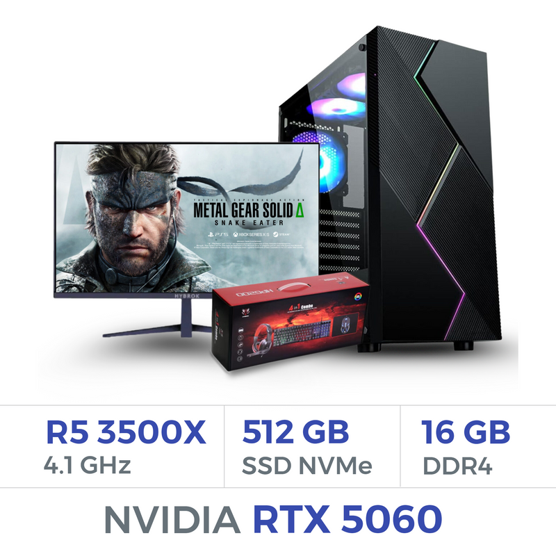 Setup Complet Techspace Ryzen 5 3500X/512 GB SSD/16GB/RTX 5060 8G